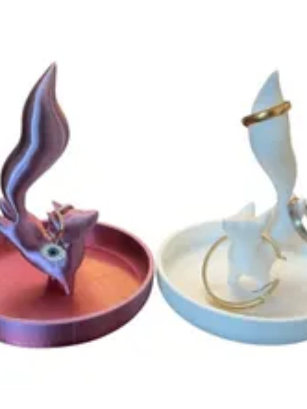 Dancing Fox Ring Dish Jewelry Holder & Trinket Tray